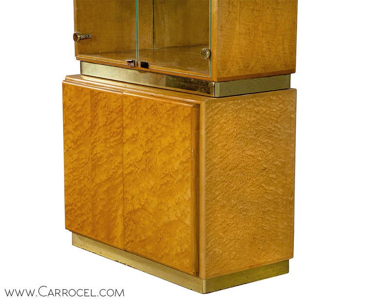 Mid-20th Century Pair of Milo Baughman Armoire Display Cabinets