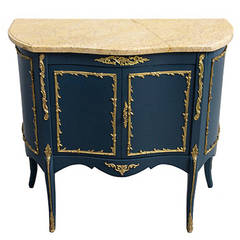 Vintage Exquisite Louis XV Marble Top Commode Chest