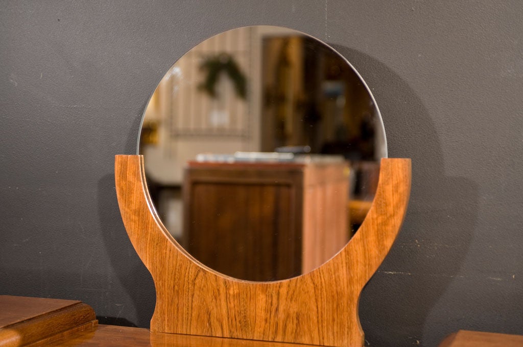 Antique Rosewood Art Deco Vanity Desk from France 1930s 2