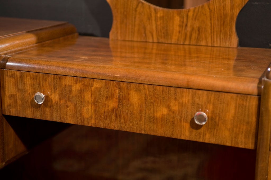 Antique Rosewood Art Deco Vanity Desk from France 1930s 3