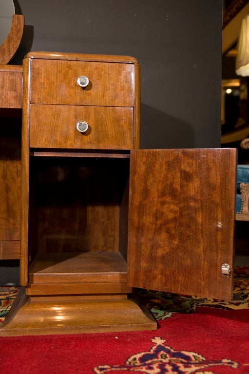 Antique Rosewood Art Deco Vanity Desk from France 1930s 4