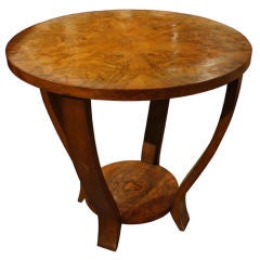 Vintage Mapa Burl French Art Deco End Table Stand
