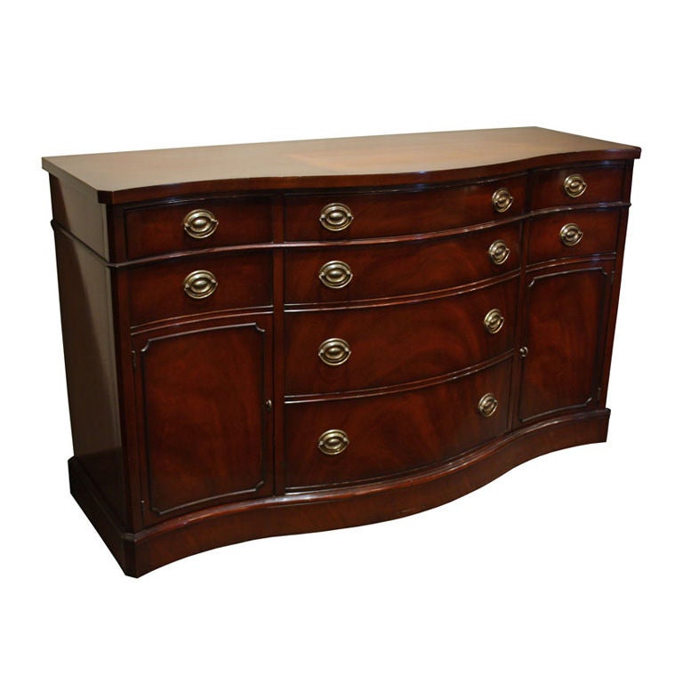 Antique Solid Mahogany Sideboard Buffet by Drexel