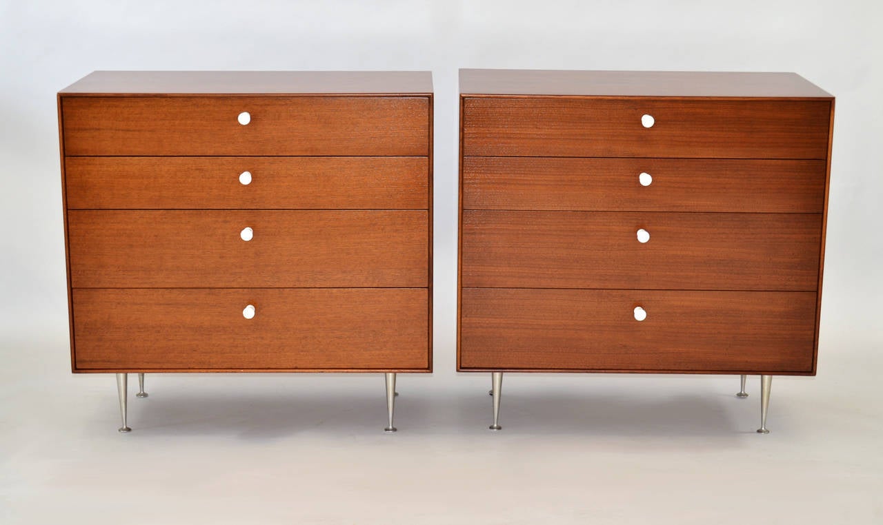 Mid-Century Modern Pair of Thin Edge Chests by George Nelson for Herman Miller
