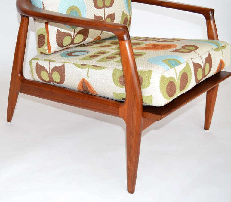 Wood Pair of 1950's Danish Modern Lounge Chairs