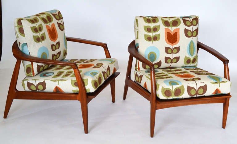 Pair of 1950's Danish Modern Lounge Chairs 3