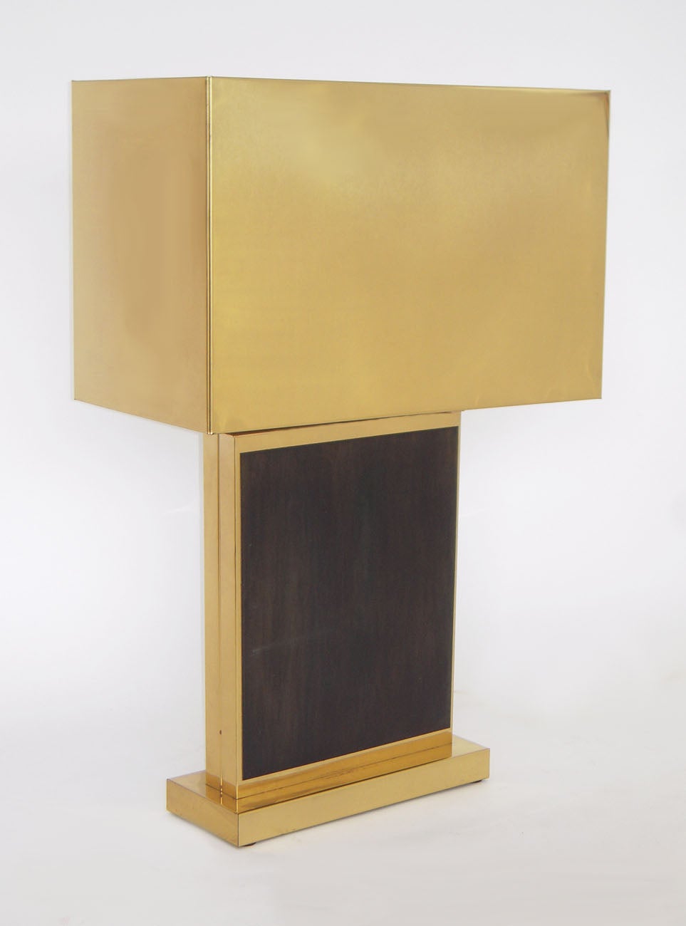 Large Brass and Bronze Table Lamp by C. Jeré