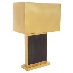 Large Brass and Bronze Table Lamp by C. Jeré