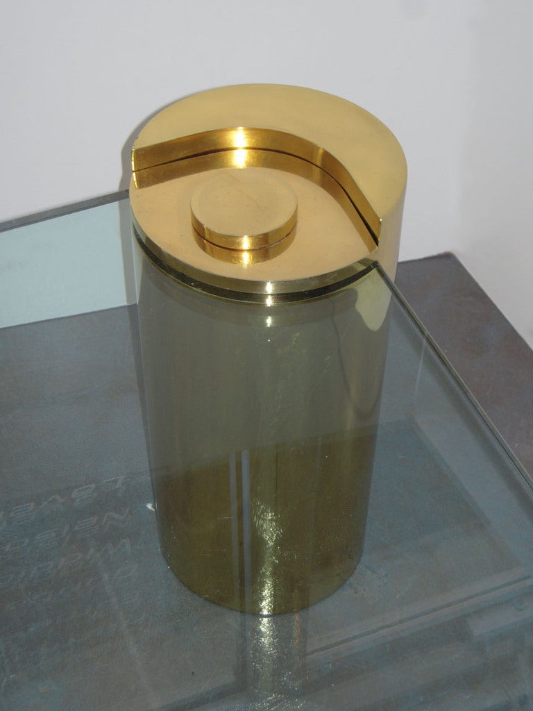 Brass and Glass Coffee Table by Karl Springer In Good Condition In Ft Lauderdale, FL