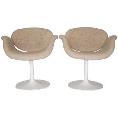Pair of "Little Tulip" arm chairs by Pierre Paulin for Artifort