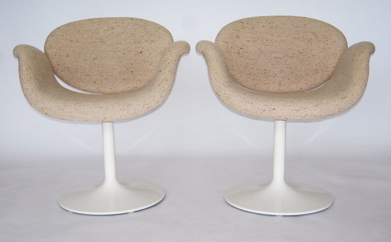 Pair of "Little Tulip" arm chairs by Pierre Paulin for Artifort