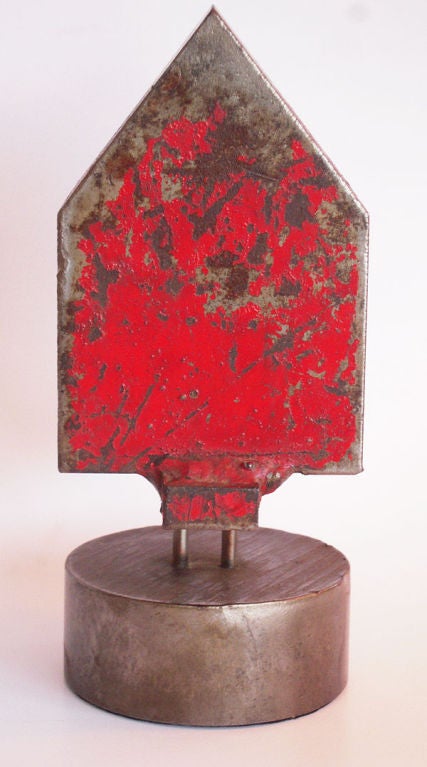 Modernist Industrial Sculpture Steel Bird House by Albert Wilson c 1970 In Good Condition In Ft Lauderdale, FL