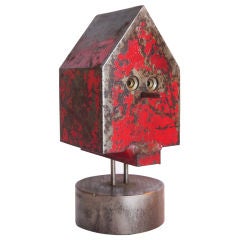 Modernist Solid Steel Bird House by Albert Wilson