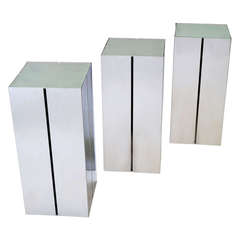 Chrome Plated Steel Pedestals by Neal Small