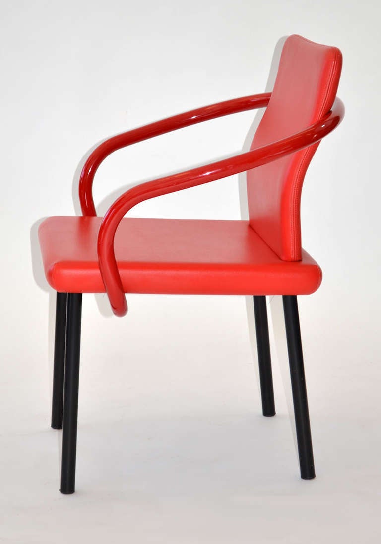 Memphis Group Set of Four Mandarin Chairs by Ettore Sottsass for Knoll