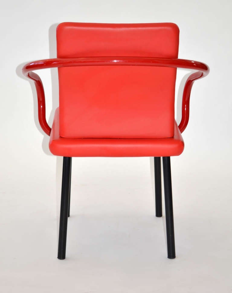 Set of Four Mandarin Chairs by Ettore Sottsass for Knoll In Good Condition In Ft Lauderdale, FL