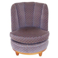 Vintage French Art Deco Slipper Chair