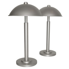 Industrial Style Spun Aluminum Lamps from Eastern Airlines VIP Lounge
