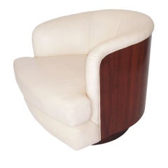 Swivel Barrel Lounge Chair by Milo Baughman