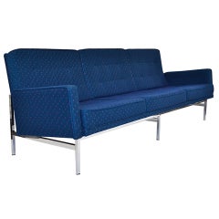 Three-seat Sofa by Florence Knoll in "Rain" Fabric