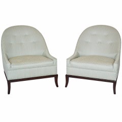 Pair of Rare Slipper Chairs by T.H. Robsjohn-Gibbings 1