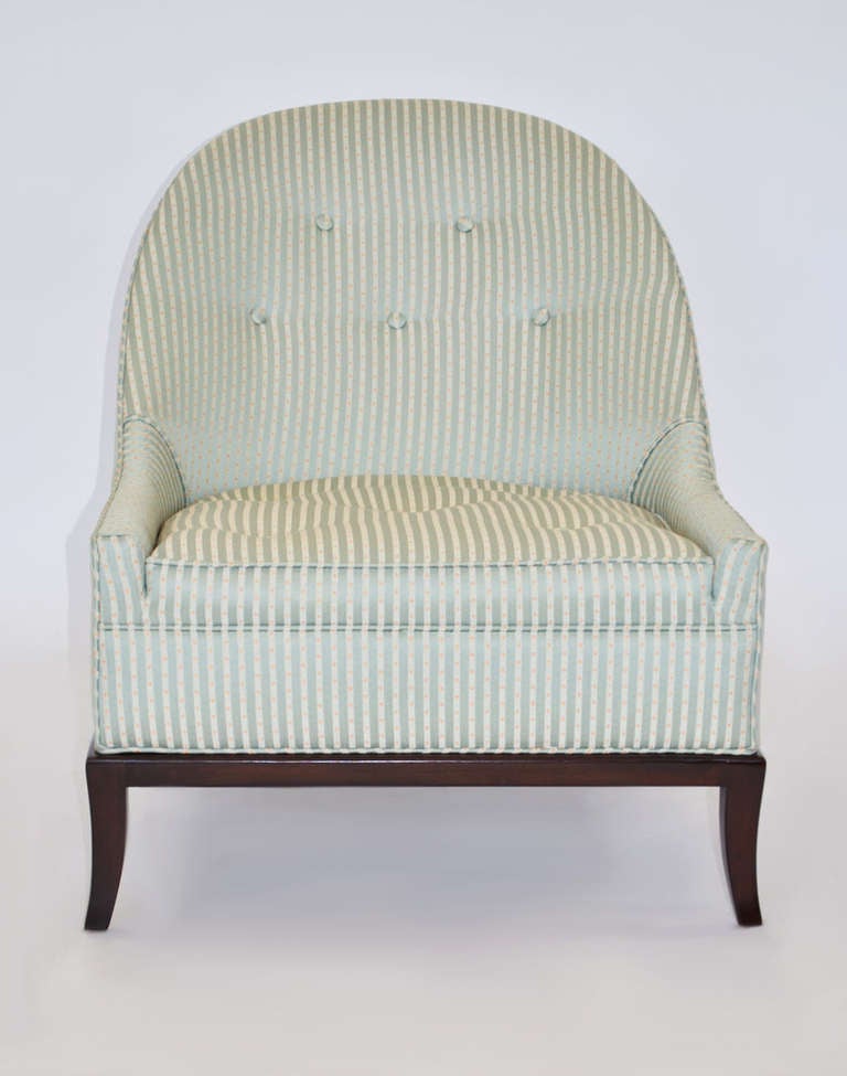 Mid-Century Modern Pair of Rare Slipper Chairs by T.H. Robsjohn-Gibbings