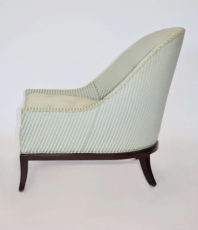 American Pair of Rare Slipper Chairs by T.H. Robsjohn-Gibbings