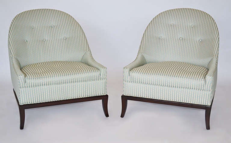 Pair of Rare Slipper Chairs by T.H. Robsjohn-Gibbings 2