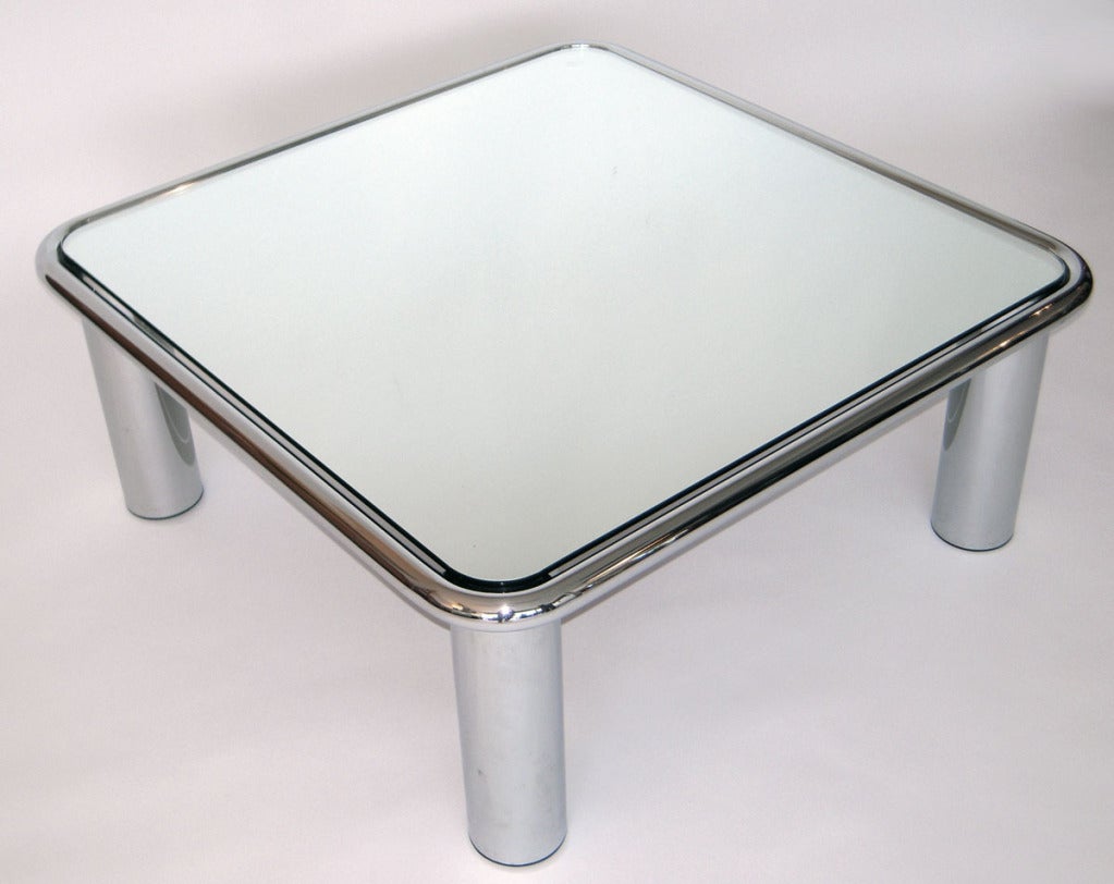 chrome mirror coffee table