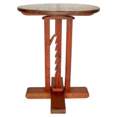 Studio Crafted Wooden Adjustable Pedestal or End Table