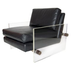 Floating Lucite Mid-Century Modern Lounge Chair