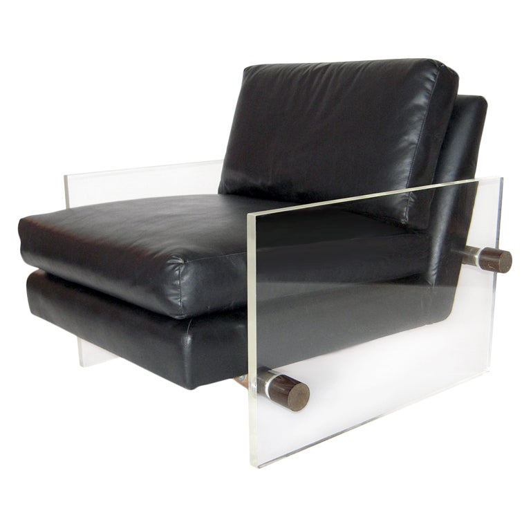 Floating Lucite MidCentury Modern Lounge Chair at 1stDibs