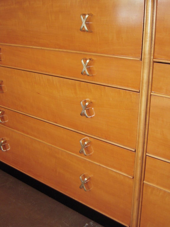American Dresser or Chest of Drawers by Paul Frankl, 1950s Modern