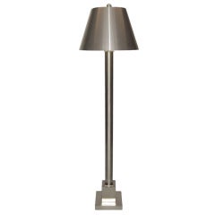 Fine Custom Stainless Steel Floor Lamp by Maison Charles