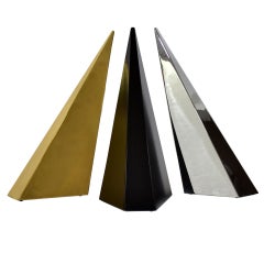 Set of Three Architectural Modernist Table Lamps by F. Ramond 2