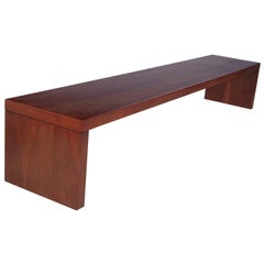Long and Low Mid Century Bench in Mahogany