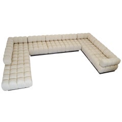 Rare 9 Piece Modular Sofa, "Deep Tuft" by Harvey Probber