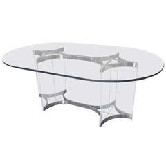 Modernist Oval Dining Table by Alessandro Albrizzi
