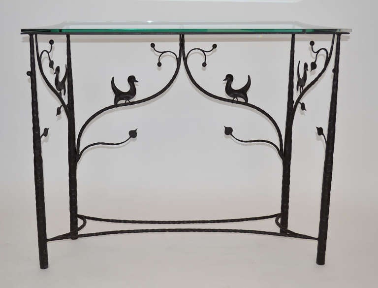 20th Century Forged Steel Console after Giacometti