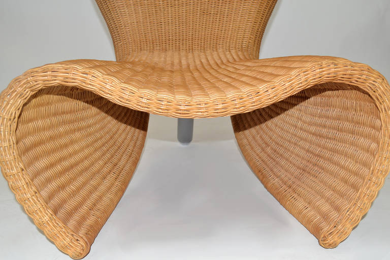 Aluminum Marc Newson Wicker Chair for Idee, Australia, circa 1990