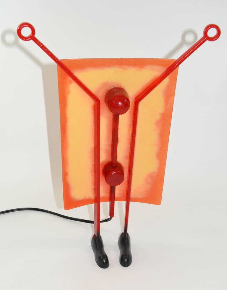 A playful light fixture in soft resin designed by Gaetano Pesce.