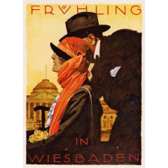 LUDWIG HOHLWEIN - Vintage poster "Spring in Wiesbaden"