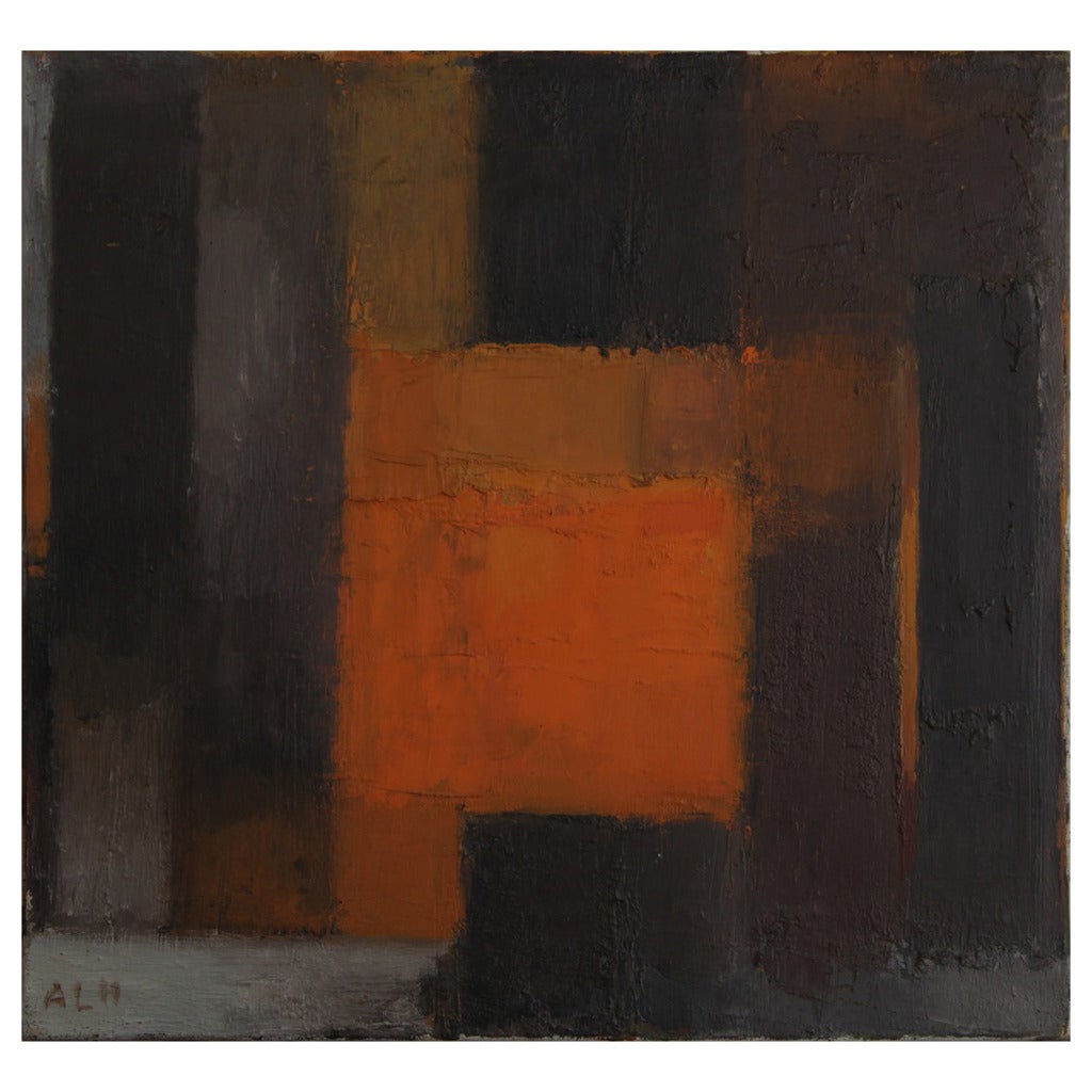 Abstract Painting by Arne Hansen, Denmark, 1969