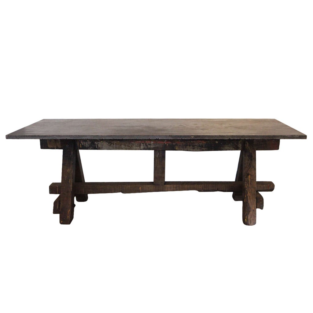 Bluestone Work Table , France, 18th Century