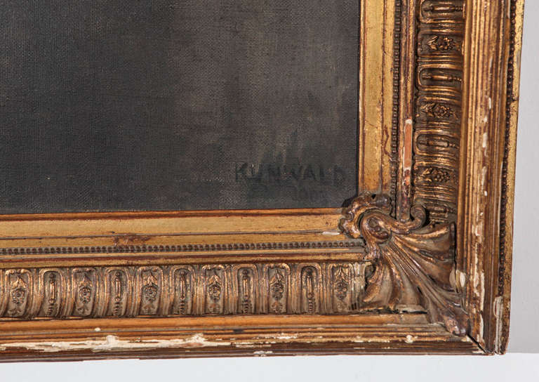 Toile Self Portrait de l'artiste Caesar Kunwald, Suède, 1903