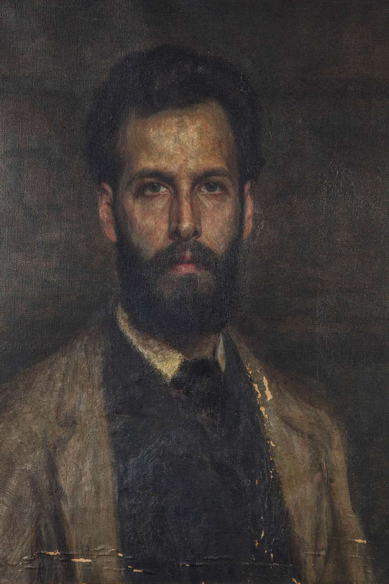 20ième siècle Self Portrait de l'artiste Caesar Kunwald, Suède, 1903