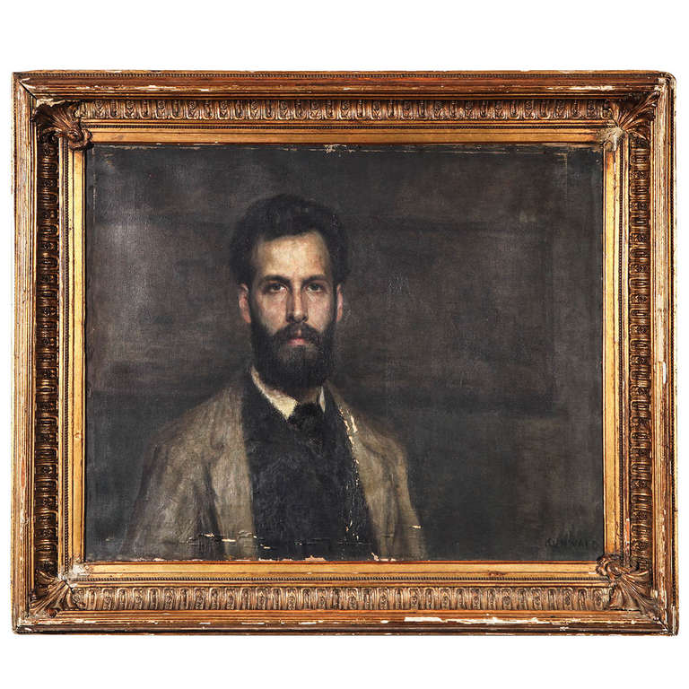 Self Portrait de l'artiste Caesar Kunwald, Suède, 1903