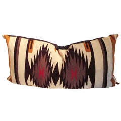 Navajo Indian Weaving Double Eye Dazzler Pattern  Bolster Pillow