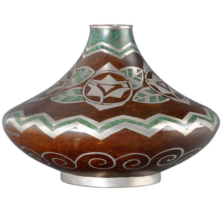 Gaston Bigard Art Deco Dinanderie Circa 1930 For Sale