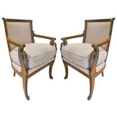 Pair of French  Arm Chairs